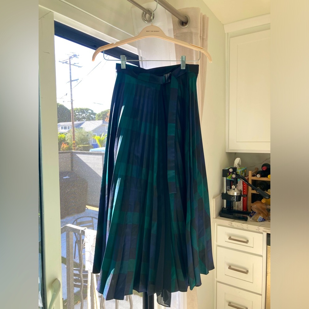 Sandro Silk Pleated Skirt